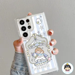 เคสโทรศัพท์มือถือแบบนิ่ม TPU กันกระแทก ลายการ์ตูนเจ้าหญิงม้าหมุนน่ารัก สําหรับ SAMSUNG S24 S23 S22 S21 Plus S24 Ultra S20 FE A12 A54-5G A53-5G A10S A50s A30s A12 M12 A32 A04e A13