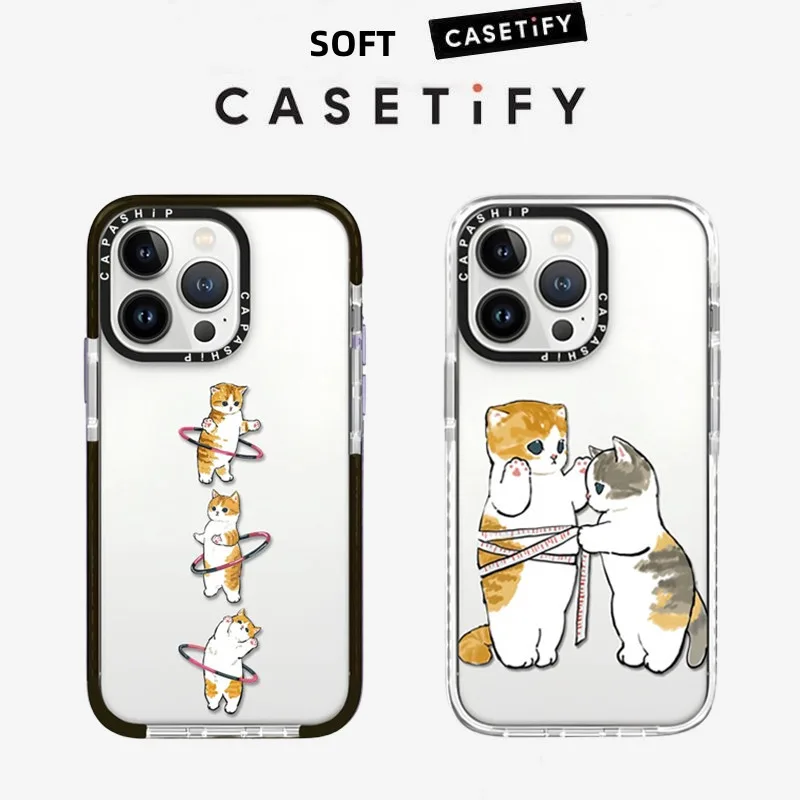 เคสโทรศัพท์มือถือแบบนิ่ม กันกระแทก ลายแมวลดน้ําหนัก สําหรับ iPhone 15ProMax 15Pro 15Plus 15 14 13 12 11 Pro Max X XS XR