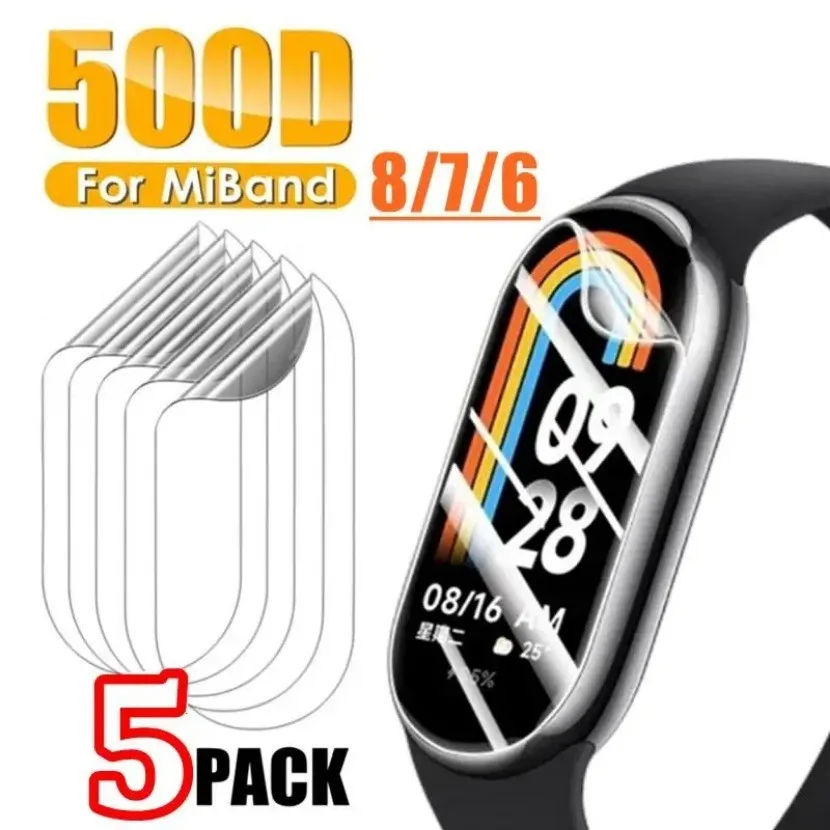 เหมาะสําหรับ เสี่ยวหมี่ ไมล์ วงดนตรี 8 6 5 4 3 เอ็นเอฟซี ฟิล์มไฮโดรเจลป้องกันหน้าจออุปกรณ์เสริมสําหรับ ไมล์band 8 7ฟิล์มนุ่มไม่ใช่แก้ว