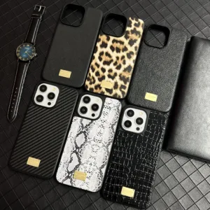 เคสโทรศัพท์มือถือหนังแข็ง กันกระแทก พิมพ์ลายเสือดาว แฟชั่นหรูหรา สําหรับ iphone 15 14 13 Pro Max 14promax 13 15pro