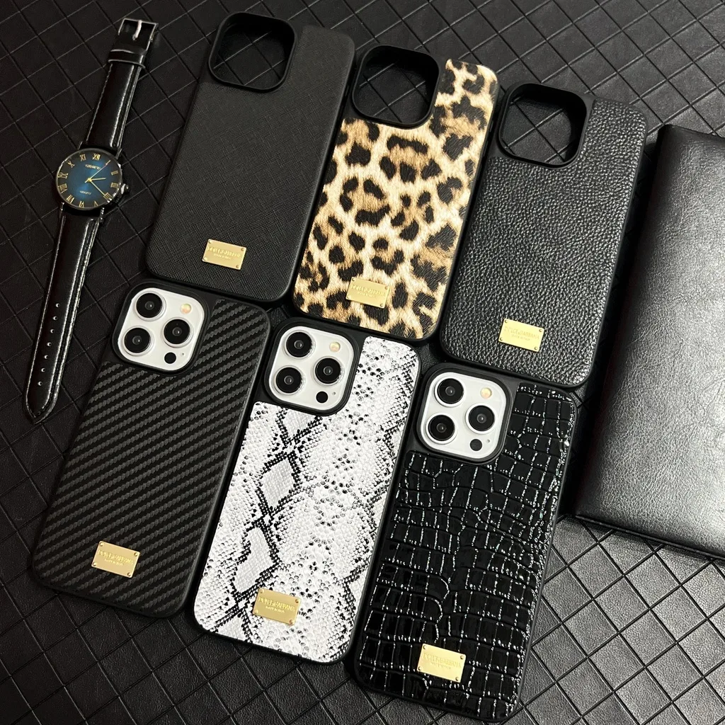 เคสโทรศัพท์มือถือหนังแข็ง กันกระแทก พิมพ์ลายเสือดาว แฟชั่นหรูหรา สําหรับ iphone 15 14 13 Pro Max 14promax 13 15pro