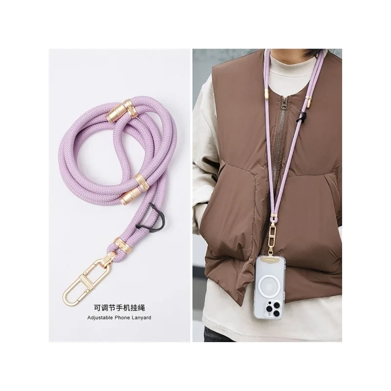 [ส่งจากไทย ส่งไวมาก] Leeu Design สายคล้องโทรศัพท์ หนา 8mm. พร้อมคลิปการ์ดสแตนเลส304 คล้องมือ