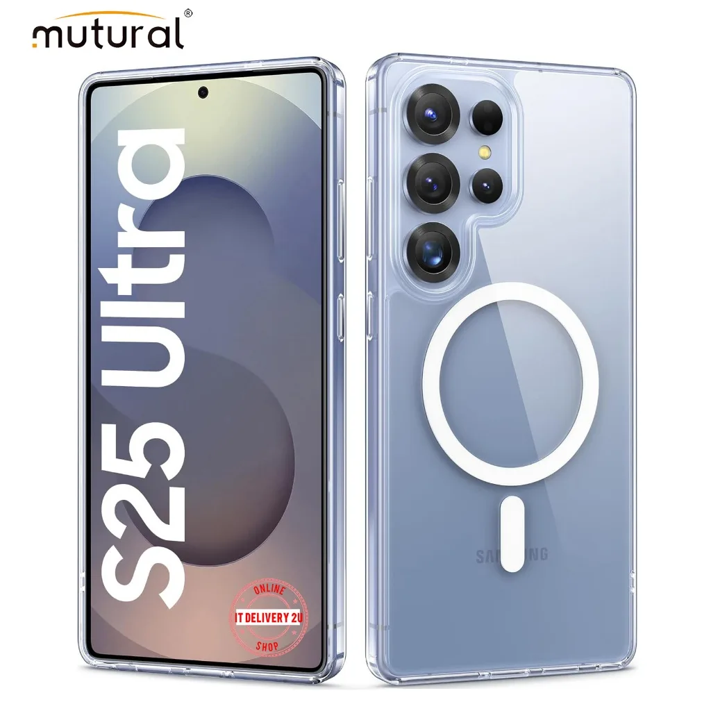 ✨ MUTURAL เคสชาร์จไร้สาย Samsung S25 Ultra / S24 Ultra / S23 Ultra เคสแบบใส ขอบนิ่ม ไม่กัดเครื่อง S25Ultra / S24Ultra