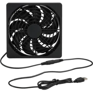 พัดลมระบายความร้อน 5V USB Powered PC Router Fan ขนาด 120 มม. พร้อมตัวควบคุมความเร็ว