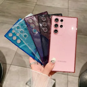 เคสโทรศัพท์มือถือใส แบบนิ่ม ลายกากเพชร สําหรับ Samsung Galaxy S24 S23 S22 S21 S20 Ultra Plus FE Note 20 Ultra