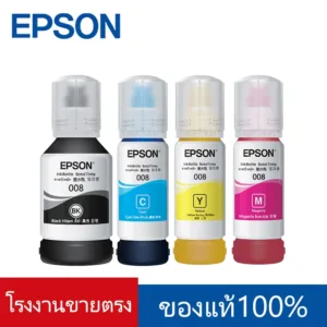 หมึกแท้ EPSON 008 4 สี หมึกกันน้ำทุกสี 008 BK/C/M/Y L6560 L6570 L6580 L15150 L15160