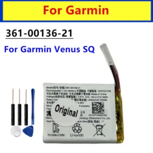New e High quality 361-00136-21 205mAh 361-00136-10 Battery For Garmin Venus Venu SQ Music Watch