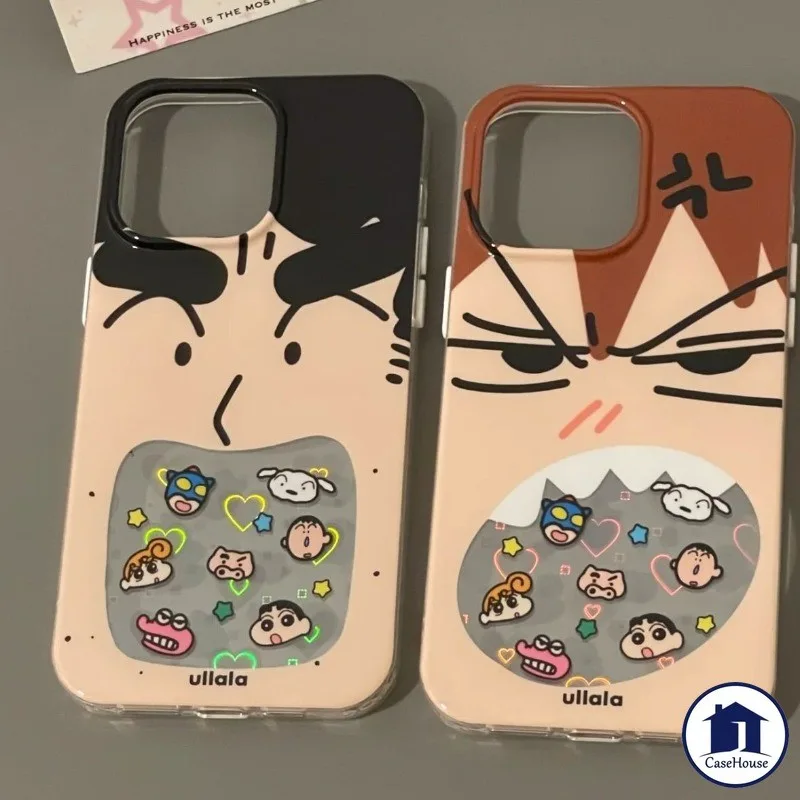 เคสใสนิ่มลายคู่รักสุดฮา Crayon Shin-chan เข้ากันได้กับ ITEL P55 Infinix Smart 8 7 6 Hot 30i 30 40i Note 30 Spark GO 20
