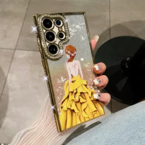 เคสโทรศัพท์มือถือแบบนิ่ม TPU กันกระแทก กันรอยกล้อง แต่งกลิตเตอร์ไล่โทนสี หรูหรา สําหรับ Samsung S24 S23 S22 Ultra Plus