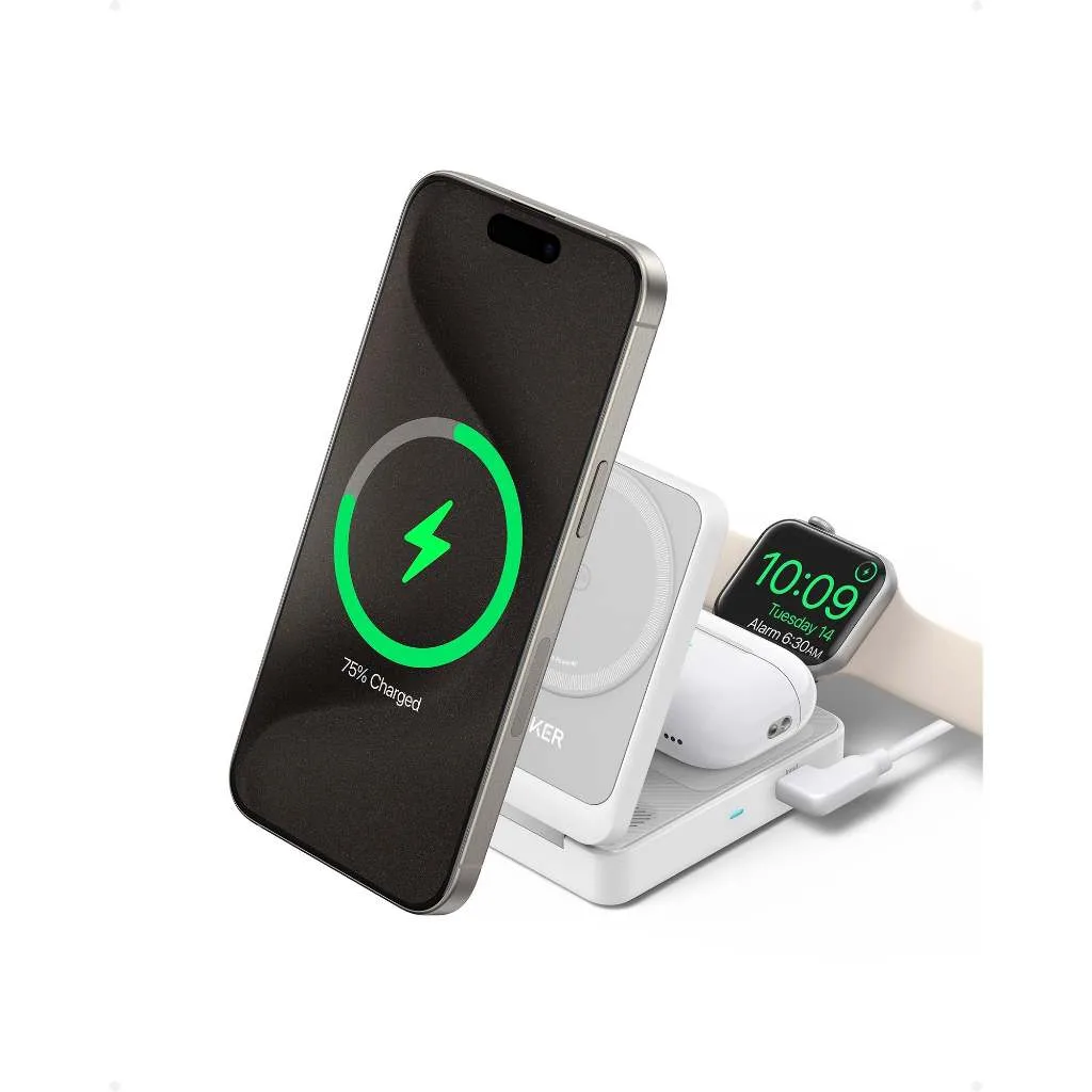 Anker B2557 MagGo แท่นชาร์จไร้สาย (พับได้ 3-in-1)