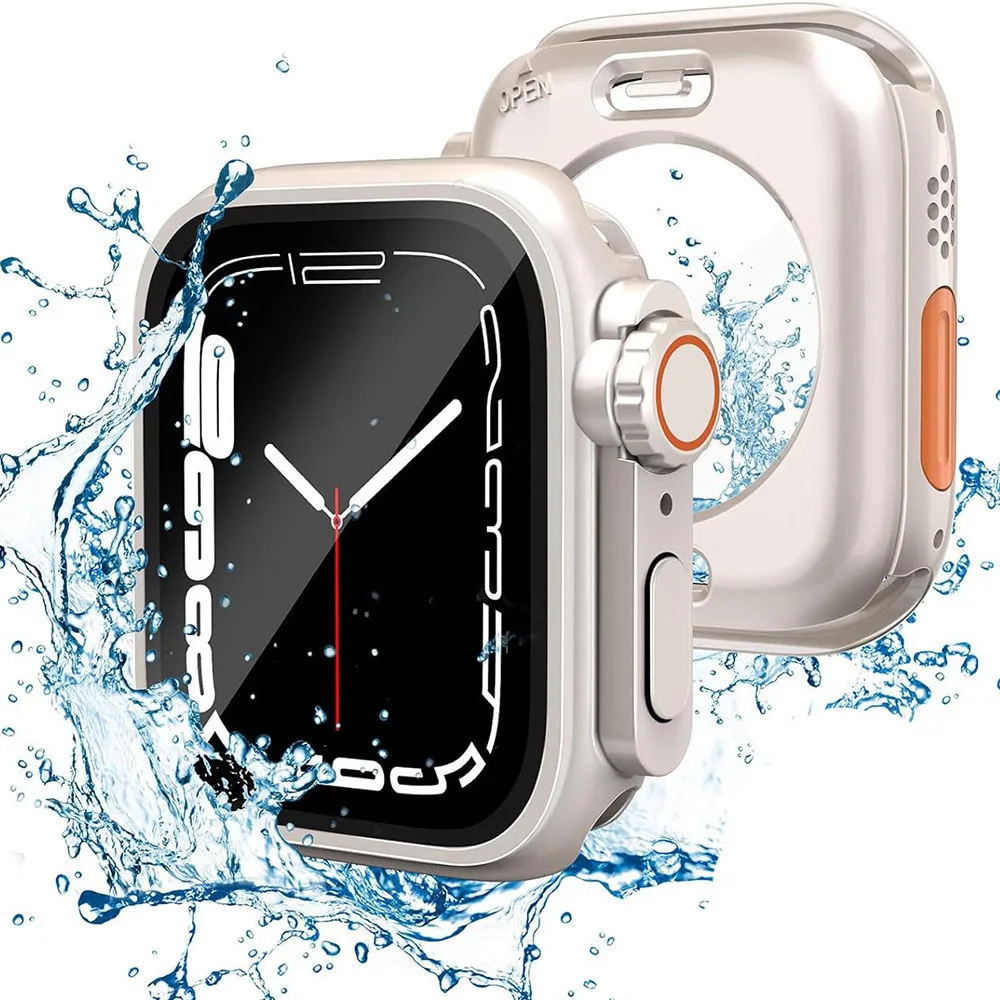 เคสกันชนหน้า หลัง PC แบบแข็ง สําหรับ Apple Watch 45 มม. 44 มม. 40 มม. 41 มม. Iwatch 9 8 7 6 5 4