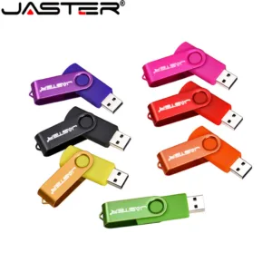Jaster แฟลชไดรฟ ์ USB โลหะสีสันสดใส 4GB/8GB/16GB/32GB/64GB Pendrive ขายส ่ ง USB Stick