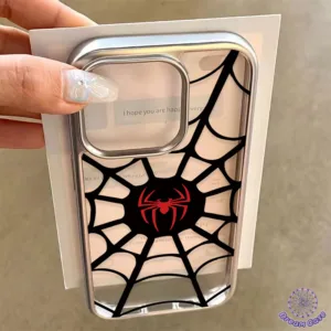 โปร่งใสเท่การ์ตูนสไปเดอร์แมนเคสเข้ากันได้กับ IPhone 11 15 14 12 13 Pro Max 7Plus XR X XS MAX 14 8 15 7 Plus SE 2020