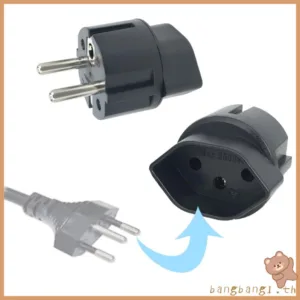 Bang Swiss to European ปลั๊กอะแดปเตอร์ซ็อกเก็ตเชื่อมต่อ 250V สําหรับเดินทาง