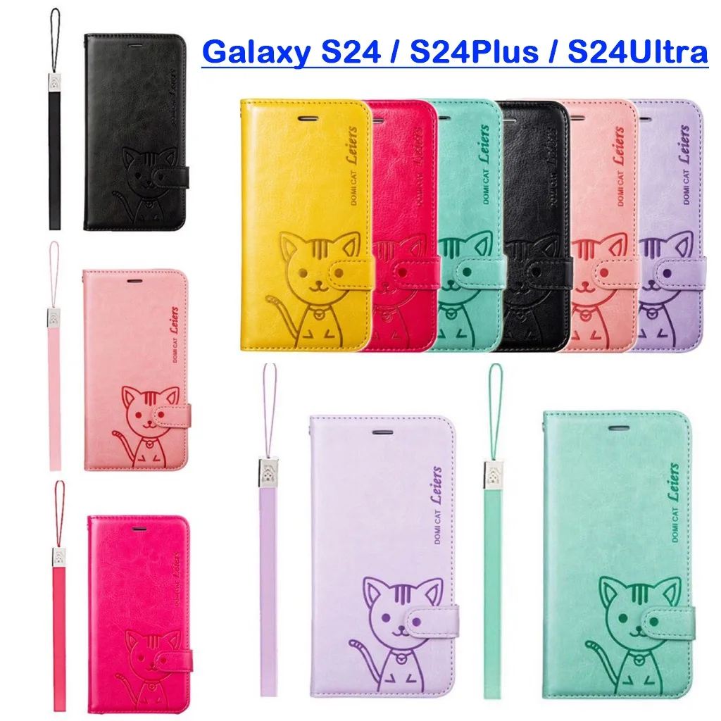 เคส เปิดปิด ตั้งได้ แถมสาย ใส่บัตรได้ สำหรับ SAMSUNG Galaxy S24 S24Plus S24Ultra S23 S23Plus S23Ultra S23fe Domicat