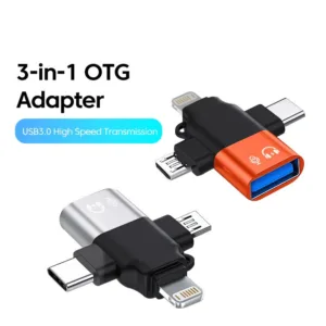 Twitch 3 in 1 อะแดปเตอร์แปลงสายชาร์จ USB 3.0 เป็น Type C OTG lOS Micro Type C ตัวผู้ เป็น USB ตัวเมีย ชาร์จเร็ว