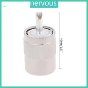 Nerv ปลั๊กเชื่อมต่อสายเคเบิ้ล UHF PL259 RG8 RG213 LMR400 7D-FB สีเงิน