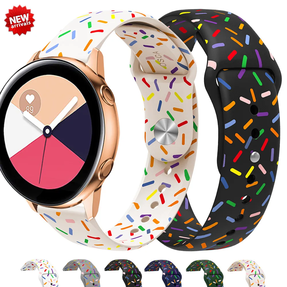 สายนาฬิกาข้อมือซิลิโคน 20 มม. 22 มม. สําหรับ Samsung Galaxy watch 4 5 6 Classic Active 2 Gear S3 Huawei GT 2 2e 3 pro