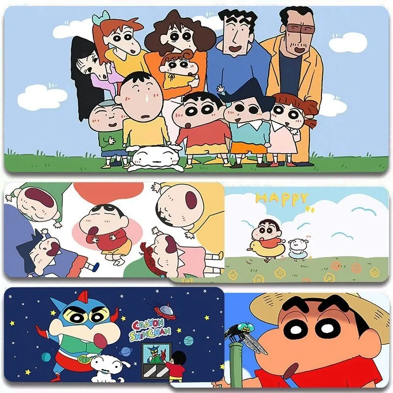 แผ่นรองเมาส์คีย์บอร์ด ขนาดใหญ่แบบหนา ลายการ์ตูนชินจัง ความเหมาะสมสำหรับหอพัก-สำนักงานคอมพิวเตอร์