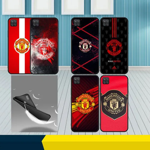 เคสโทรศัพท์มือถือแบบนิ่ม ลายแมนเชสเตอร์ยูไนเต็ด สีดํา สําหรับ Samsung Galaxy A50 A50S A30S A11 A12 4G A21S A22 4G A22 5G A31