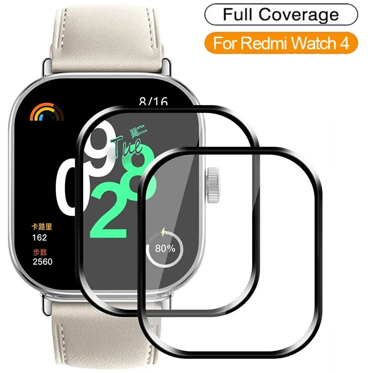 กระจกนิรภัย และตัวป้องกันหน้าจอ PMMA สําหรับ Redmi Watch 4 ฝาครอบป้องกันรอยขีดข่วน