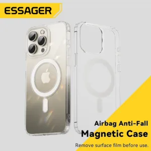 Essager เคสโทรศัพท ์ มือถือโปร ่ งใสแม ่ เหล ็ กสําหรับ iP 13 14 15