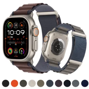 Alpine Loop สําหรับ iWatch Ultra Band 49 มม.46 มม.45 มม.44 มม.41 มม.C-Clasp สายรัดข้อมือไนลอนสําหรับ Smart Watch Series10 42 มม.9 8 7 6 5