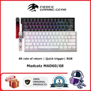 Madcatz MAD 60/68 HE Gaming Keyboard Low Latency Full Key Hot Swap อัตราการคืน 8K | ไกด่วน| คีย์บอร์ด RGB