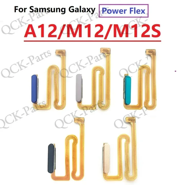 สําหรับ Samsung Galaxy A12 / M12 / M12S ปุ่มเปิด / ปิด ปุ่มปรับระดับเสียง แบบยืดหยุ่น (ไม่มีฟังก์ชั่นลายนิ้วมือ)