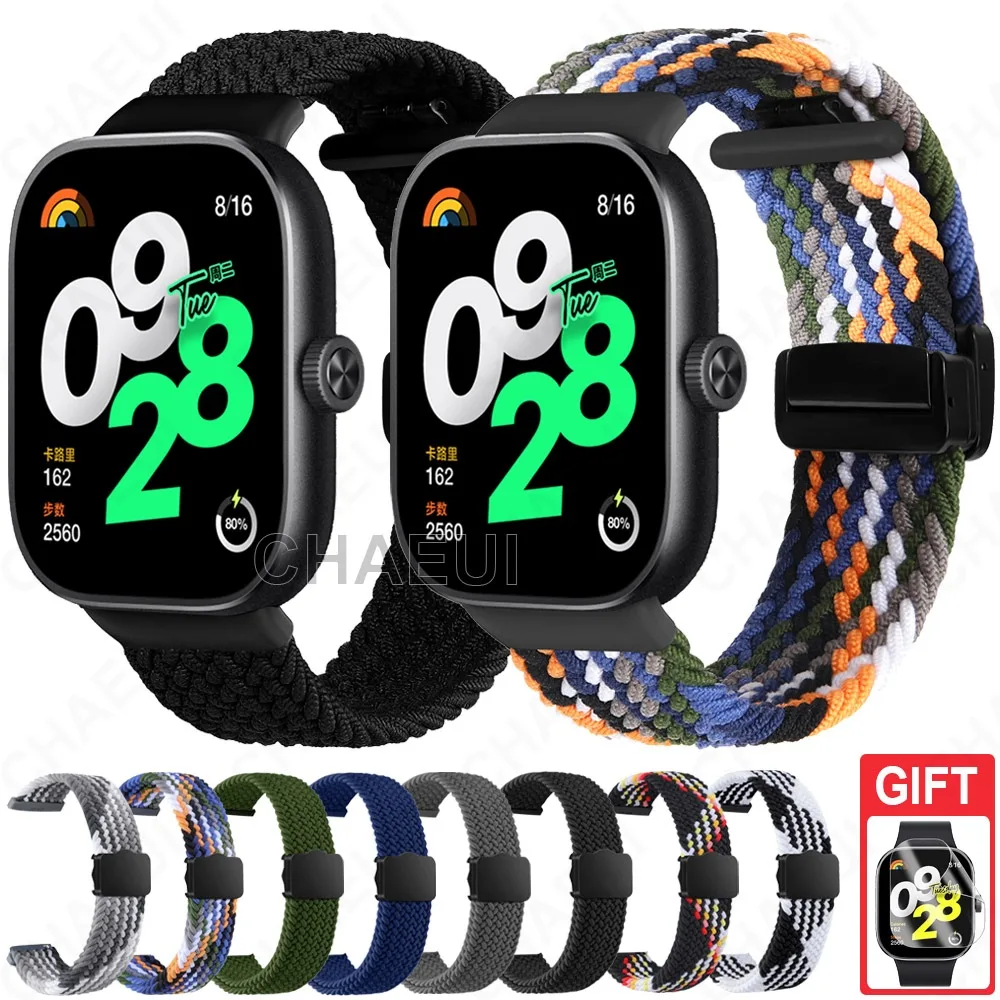 สายรัดไนลอนสร้อยข้อมืออุปกรณ์เสริมสําหรับ Redmi Watch 4 5 / Xiaomi Smart Band 8 9 Pro
