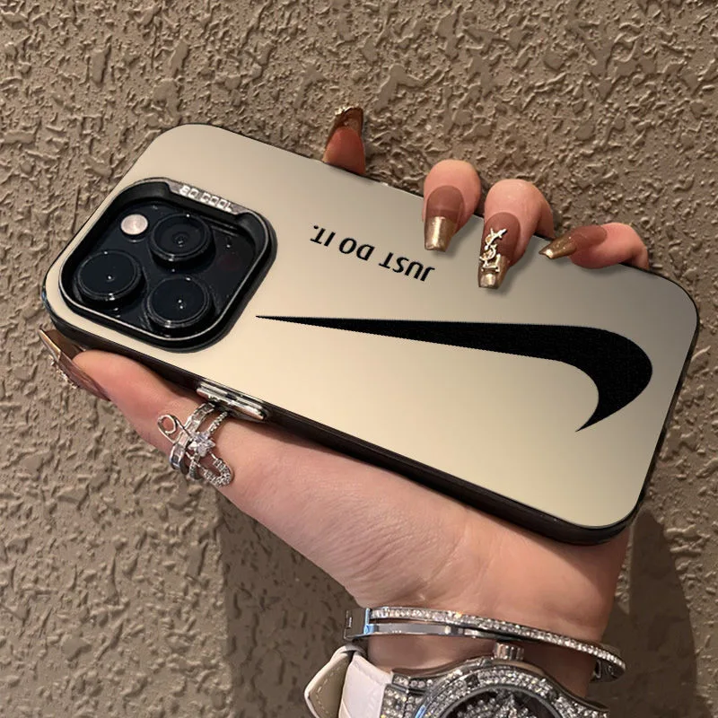 เงินที่มีสีสันแฟชั่นสําหรับ 11 Apple Iphone15/16Promax เคสโทรศัพท์ 14plus Frosted 13 Xsmax 11promax 12 ใหม่ Justdo It