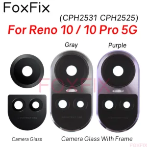 ฝาครอบเลนส์กล้องด้านหลัง พร้อมกรอบ แบบเปลี่ยน สําหรับ OPPO Reno10 Pro Reno 10 5G