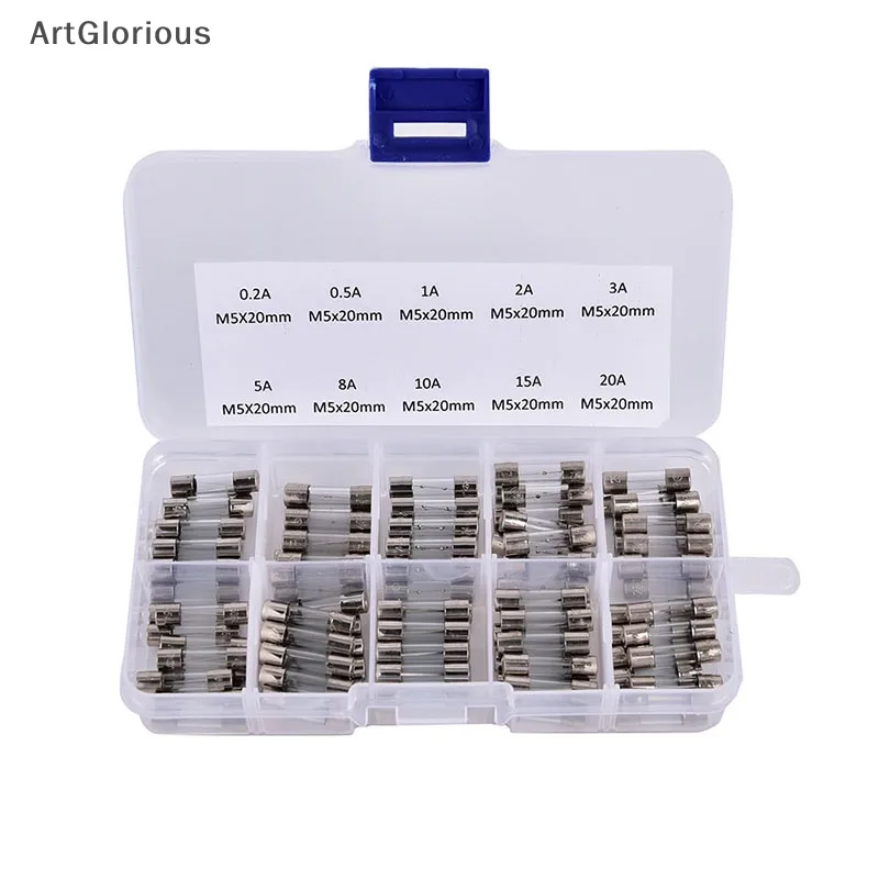 Art ฟิวส์หลอดแก้ว 5x20 มม. 100 ชิ้น ต่อชุด