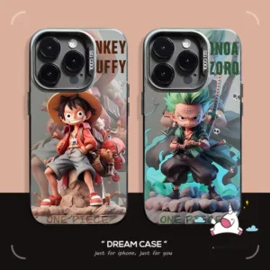 เคสโทรศัพท์มือถือคู่รัก แบบนิ่ม ลายการ์ตูนวันพีช หรูหรา สําหรับ IPhone 7Plus 14 11 13 15 12 Pro Max X XR XS Max 7 8 Plus SE 2020