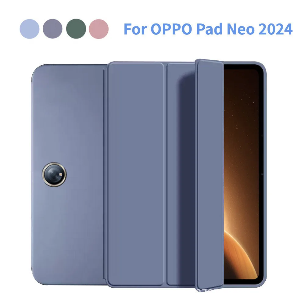 012.เคสฝาพับ เคส OPPO Pad neo 11.4 2024 มีช่องใส่ปากกา เคสหนัง เคสกันกระแทก Smart Case