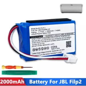 JBl Flip2 PR-652954เปลี่ยนแบตเตอรี่สำหรับ JBl Flip 2 Flip II ลำโพงในตัว li-Ion Bateria Li-Polymer Batterie  3สาย