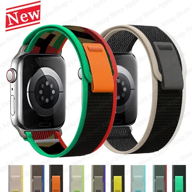 Trail Loop band สายไนลอนใช้งานร่วมกับ Apple Watch 9 8 ultra2 49 มม.44 มม.42 มม.IWatch 8 7 6 5 4 3 SE 40 มม.45 มม.41 มม.38 มม.