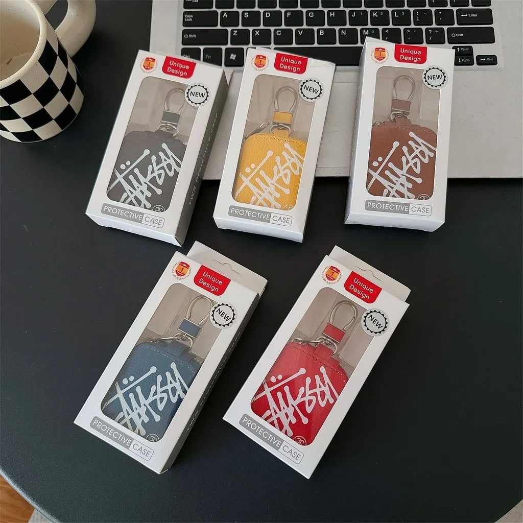 กระเป ๋ าหูฟัง Stussy AirPods เคสหูฟังสําหรับ AirPods 1/2 3rd gen pro 2 ใหม ่ ชุดหูฟังไร ้ สายบลูทูธป ้ องกันเคส