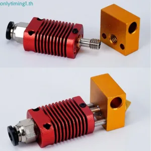 Onlytiming บล็อกฮีตเตอร์เส้นใยพลาสติก เกลียวเรียบ สําหรับ CR10 Ender3 Ender 5 Hotend 1 75 M6
