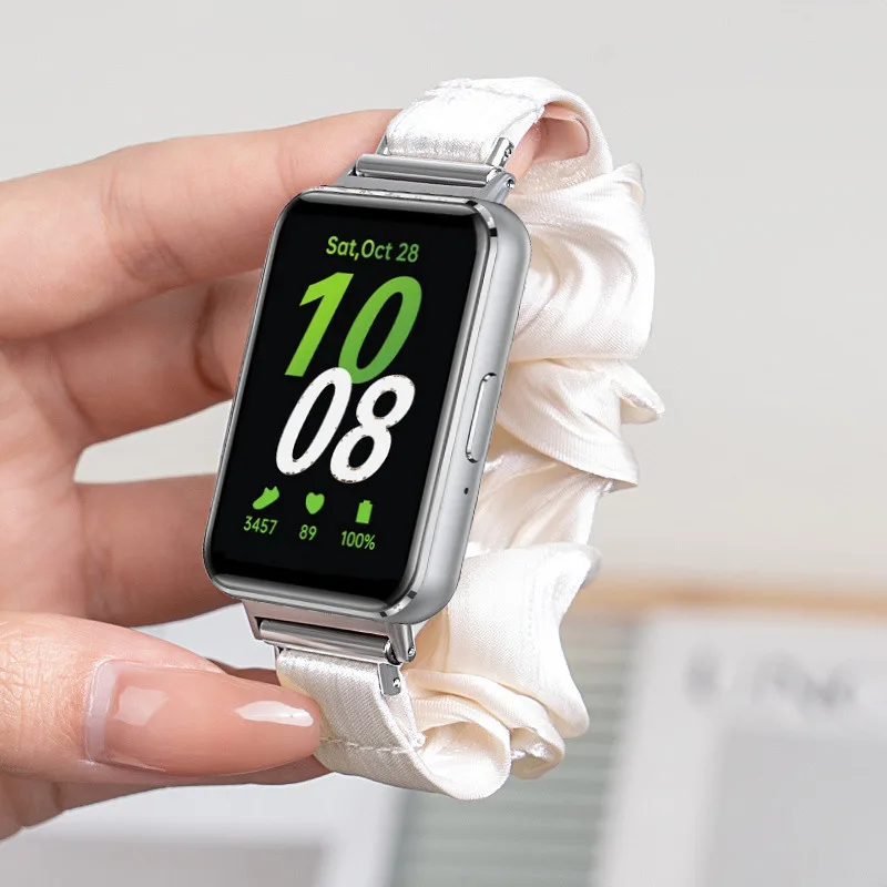 สายนาฬิกาข้อมือ ผ้าเรยอน แบบยืดหยุ่น สําหรับ Samsung Galaxy Fit 3 Galaxy Fit 3