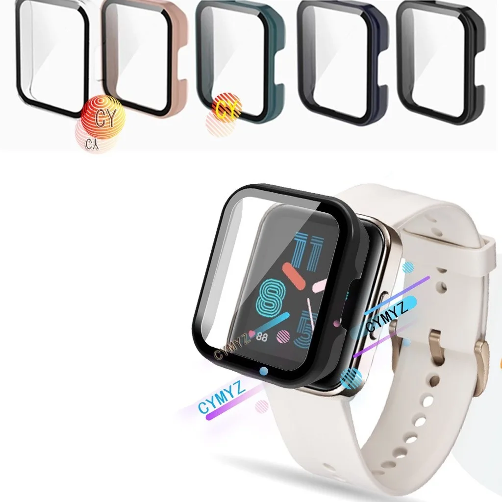 Maimo Watch Flow เคสป้องกัน Maimo Watch Flow Smart Watch case เคสป้องกัน 360° กระจกนิรภัยกันรอยหน้าจอ ทรงกลม สําหรับ Maimo Watch