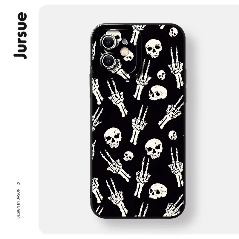 Jursue เคสไอโฟน เคสซิลิโคนนุ่มกันกระแทกการ์ตูนน่ารักตลก เคสโทรศัพท์ for iPhone 16 15 14 13 12 11 Pro Max SE 2020 X XR XS 8 7 Plus พลัส Z1433Q