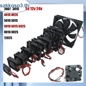 พัดลมระบายความร้อน ไร้แปรงถ่าน 4010 12025 8010 30 มม. dc 5V 12V 24V 40 มม. 50 มม. 60 มม. 70 มม. 80 มม. 90 มม. 120 มม. สําหรับเครื่องพิมพ์ 3D 2PIN THK3