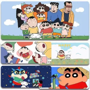 แผ่นรองเมาส์ใหญ่ ลายการ์ตูนชินจัง ความหนาทนทานสำหรับสำนักงาน