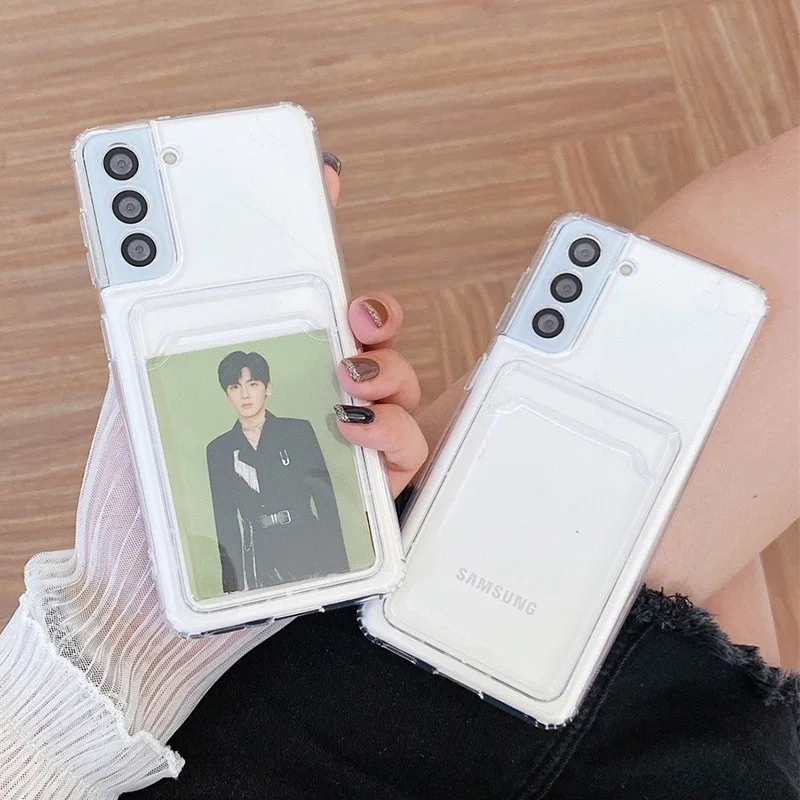 เคสใสใส่บัตรได้ ใส่รูป สำหรับ SAMSUNG A55 5G A15 A05 A05S A14 A24 A34 A54 A04S A23 A13 A52 A52S A12 A53 note20 S23 ultra