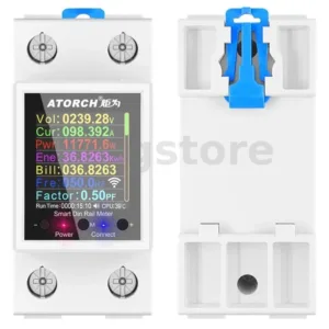 1p Tuya AC50-320V Smart Life Din Rail WIFI เครื่องวัดพลังงานอัจฉริยะ จับเวลา ใช้พลังงาน มอนิเตอร์ KWh มิเตอร์วัตต์ 100A 50 / 60Hz