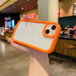 เคสโทรศัพท์มือถืออะคริลิคใส กันกระแทก ปิดด้านหลัง กรอบเลนส์ ขนาดใหญ่ สําหรับ iPhone15promax 14promax 13promax 15pro 14pro 13pro 11 11promax 12promax