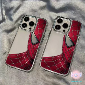 [จัดส่งในพื้นที่] เคสโทรศัพท์กรอบรูปโลหะ Spider-Man เข้ากันได้กับ iPhone X XR XS 11 13 15 12 ProMax 7 8 14 15 Plus SE2 3