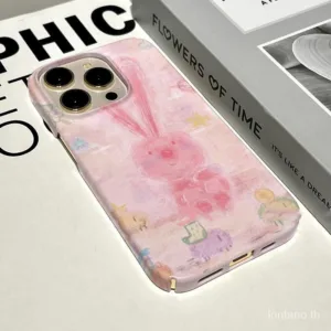 เคสโทรศัพท์เคสโทรศัพท์เคสโทรศัพท์ Graffiti Bunny Apple 14pro เคสโทรศัพท์ใช้งานร่วมกับ iPhone15promax/14promax/13promax/12promax/11pro เคสแข็ง 13promax ฟิล์ม 12/11/xsmax/7