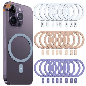 แหวนแผ่นโลหะแม่เหล็ก แบบสากล สําหรับชาร์จโทรศัพท์ในรถยนต์ Iphone Series